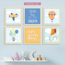 Load image into Gallery viewer, &#39;Dream Big, Enjoy Little Things&#39; Wall Art (Framed Set of 6)
