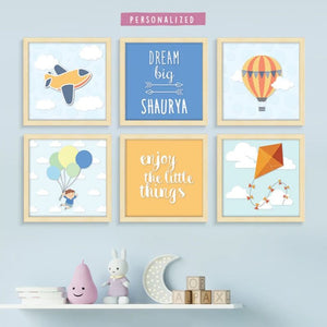 'Dream Big, Enjoy Little Things' Wall Art (Framed Set of 6)