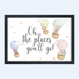 'Oh! The Places You'll Go' Wall Art (Framed)