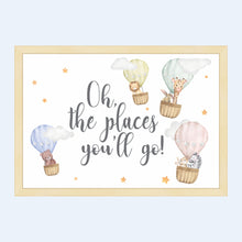 Load image into Gallery viewer, &#39;Oh! The Places You&#39;ll Go&#39; Wall Art (Framed)
