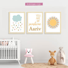 Load image into Gallery viewer, &#39;You are our Sunshine&#39; Personalised Wall Art (Framed)
